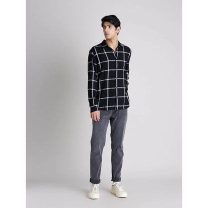 Black Checks Viscose Shirt