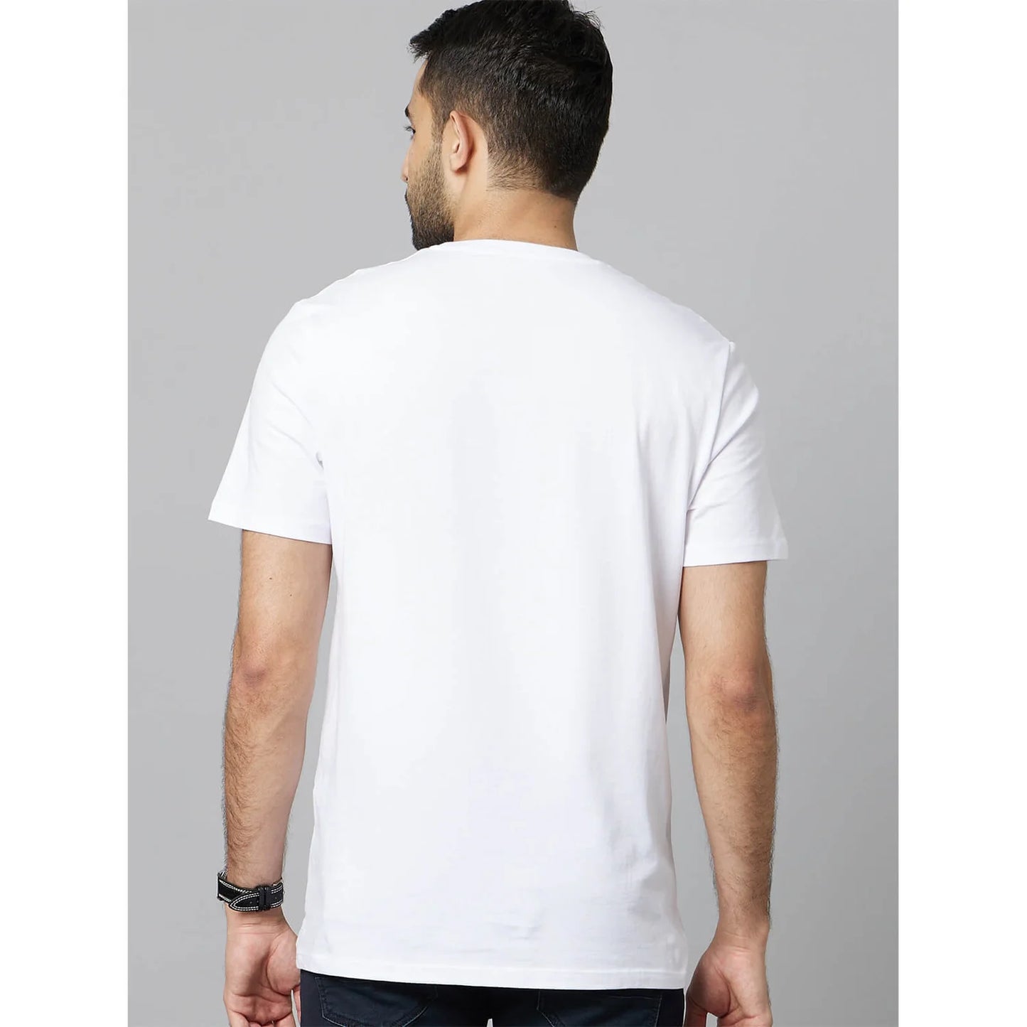 White Graphic Printed Cotton T-shirt