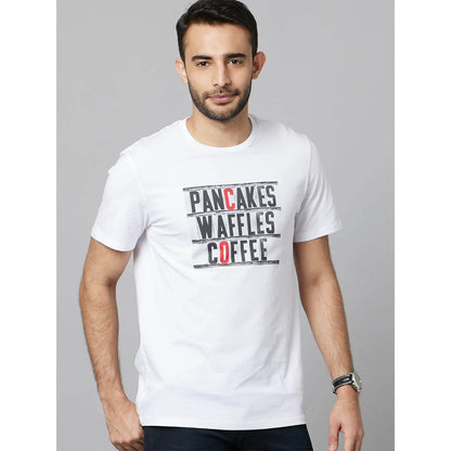 White Graphic Printed Cotton T-shirt