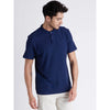 Celio* Solid Regular Fit Cotton Navy Blue T-Shirt
