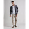 Celio* Colourblock Regular Fit Cotton-Blend Grey Sweatshirt