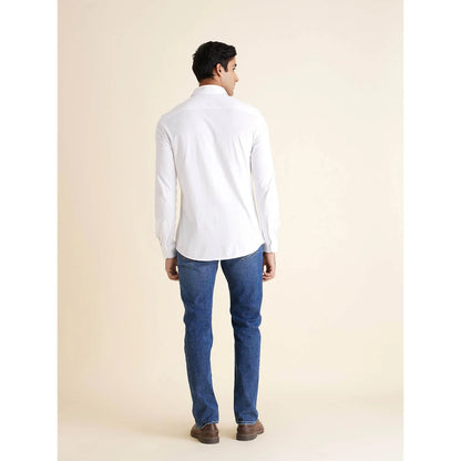 White Solid Cotton Shirt