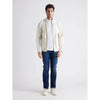 Celio* Solid Regular Fit Cotton-Blend Off White Sweatshirt