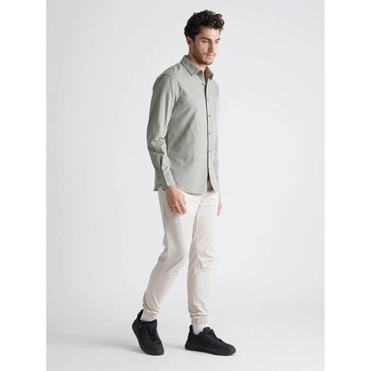 Green Solid Cotton Shirt