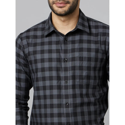 Black Checks Cotton Shirt