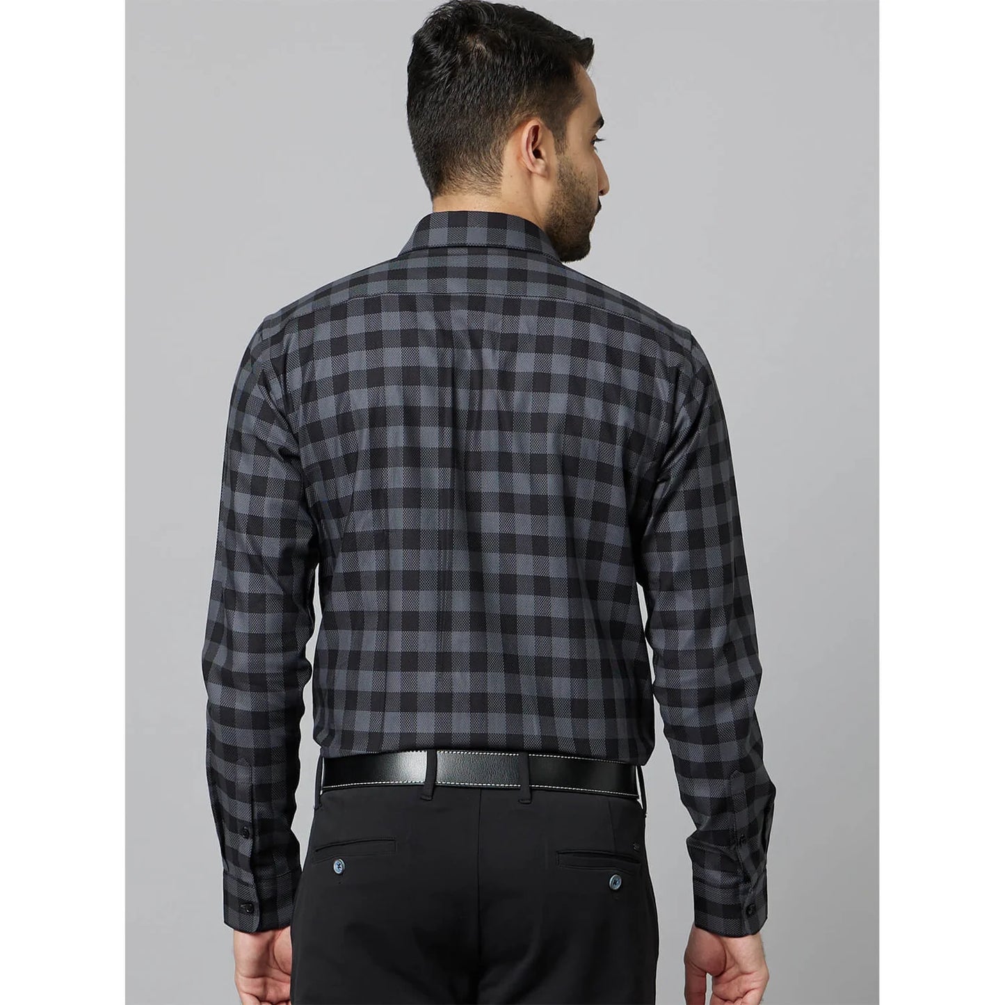 Black Checks Cotton Shirt