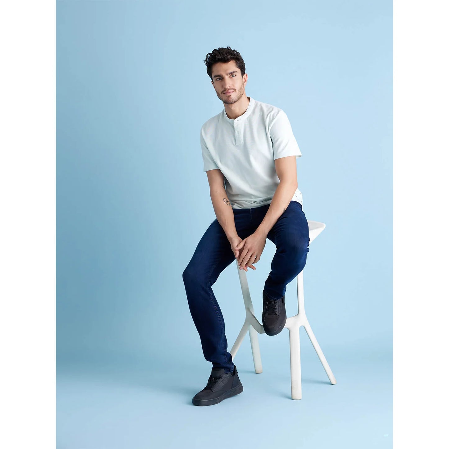 Celio* Solid Regular Fit Cotton White T-Shirt