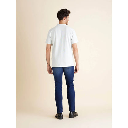 Celio* Solid Regular Fit Cotton White T-Shirt