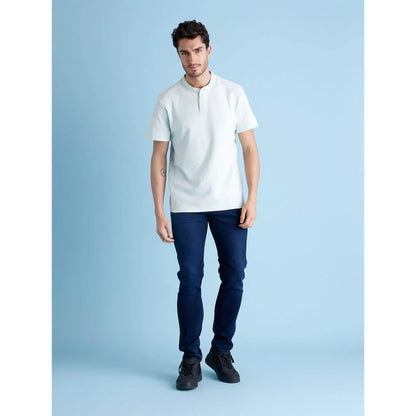 White Solid Cotton T-Shirt