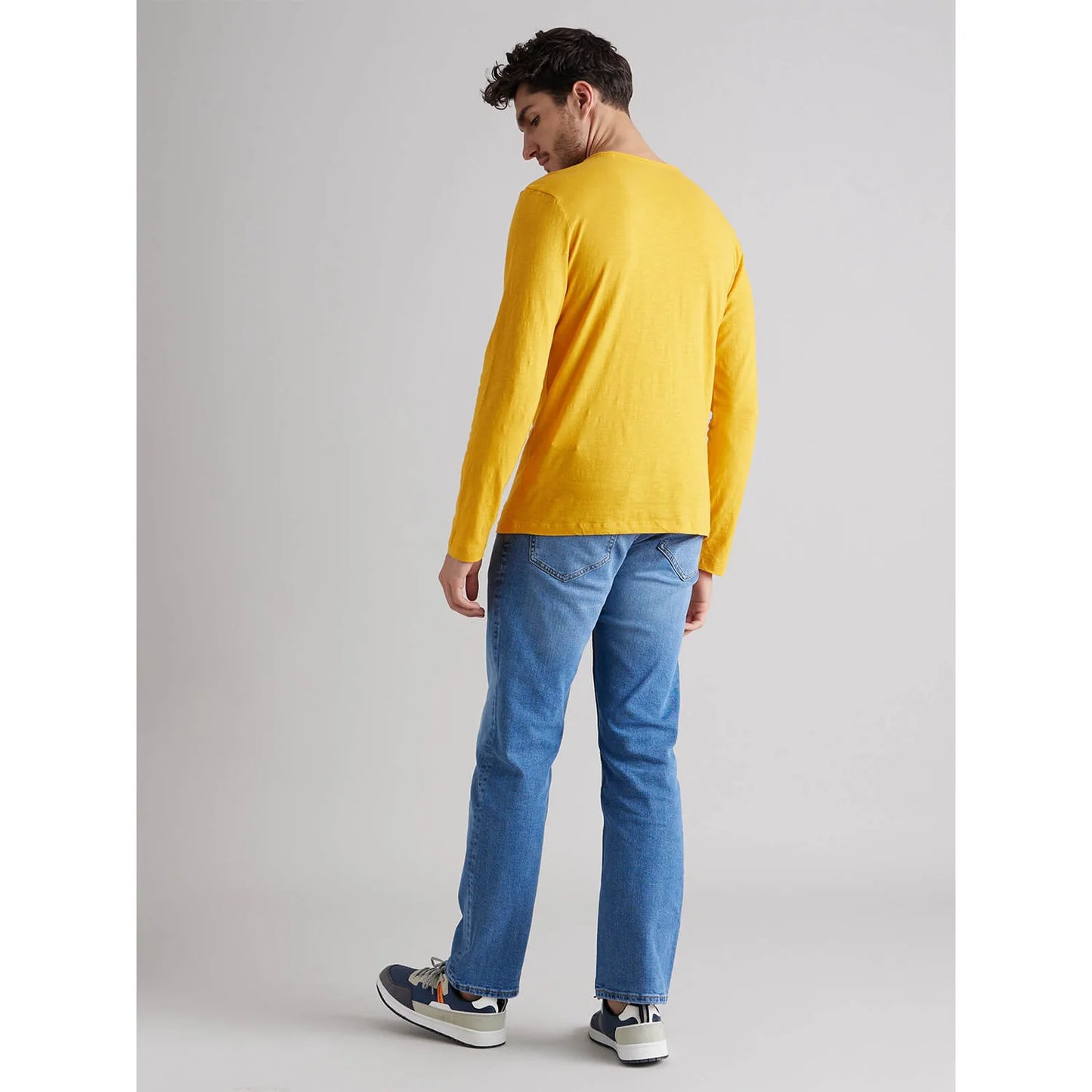 Yellow Solid Cotton T-shirt