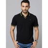 Celio* Solid Regular Fit Cotton Black T-Shirt