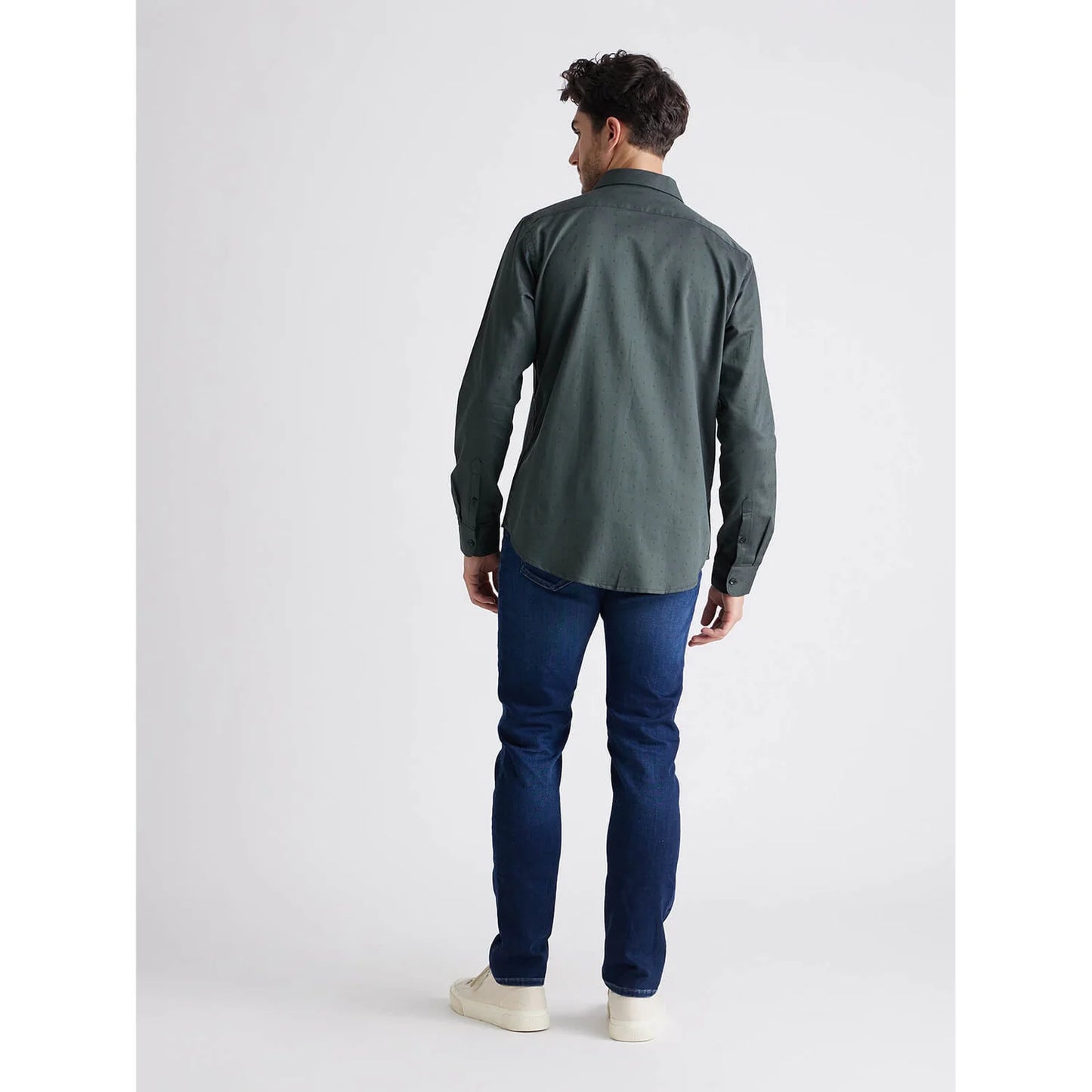 Green Solid Cotton Shirt