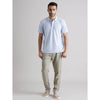 Celio* Solid Regular Fit Cotton Blue T-Shirt