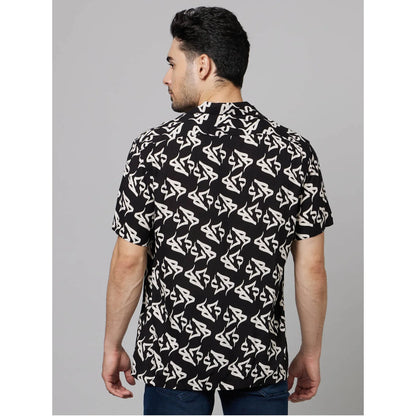 Black Printed Cotton Shirt