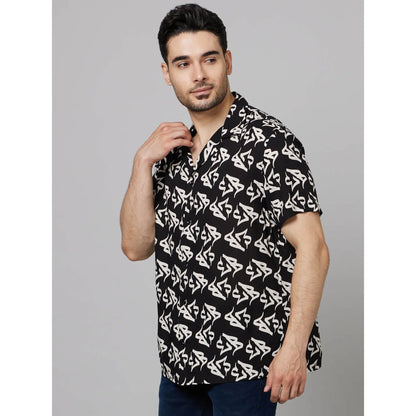 Black Printed Cotton Shirt