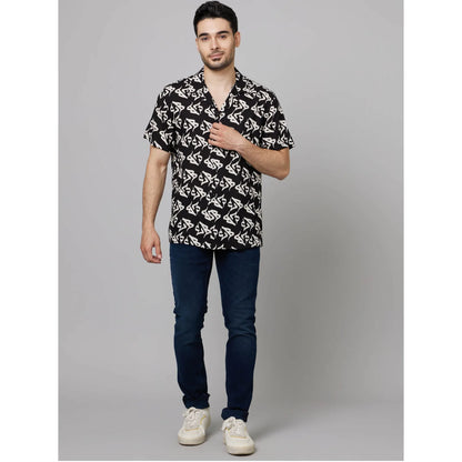 Black Printed Cotton Shirt