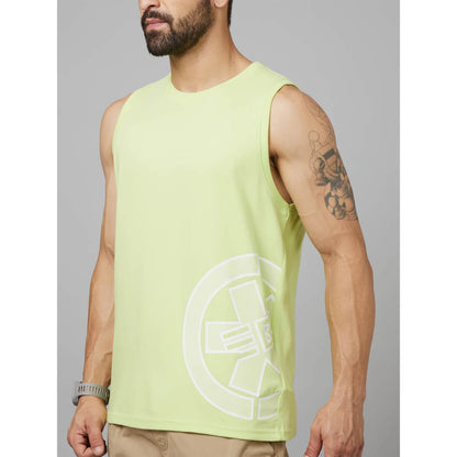 Green Printed Cotton T-shirt