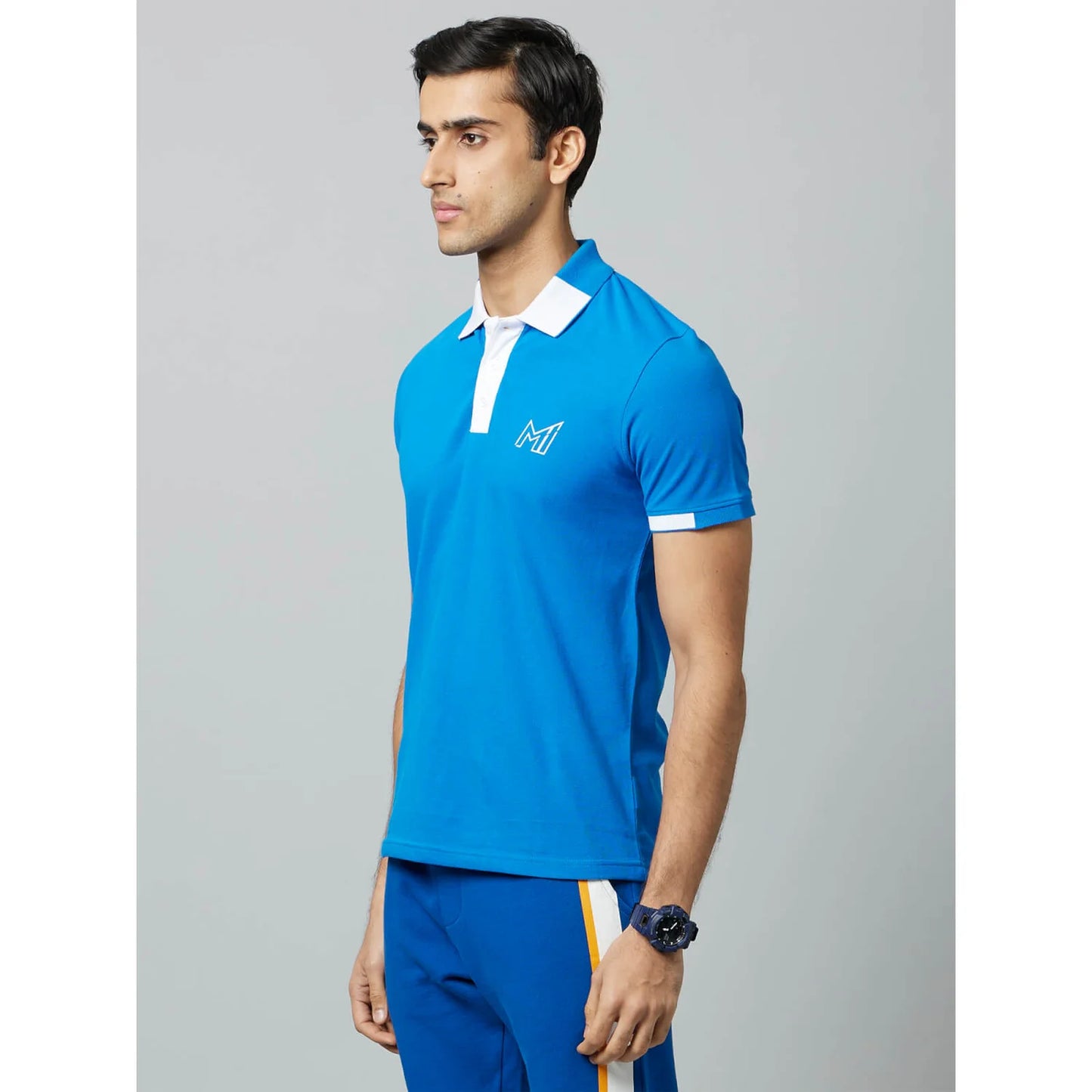 Mumbai Indians - Blue Printed Cotton T-shirt