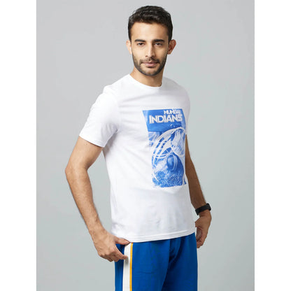 Mumbai Indians - White Graphic Cotton T-shirt