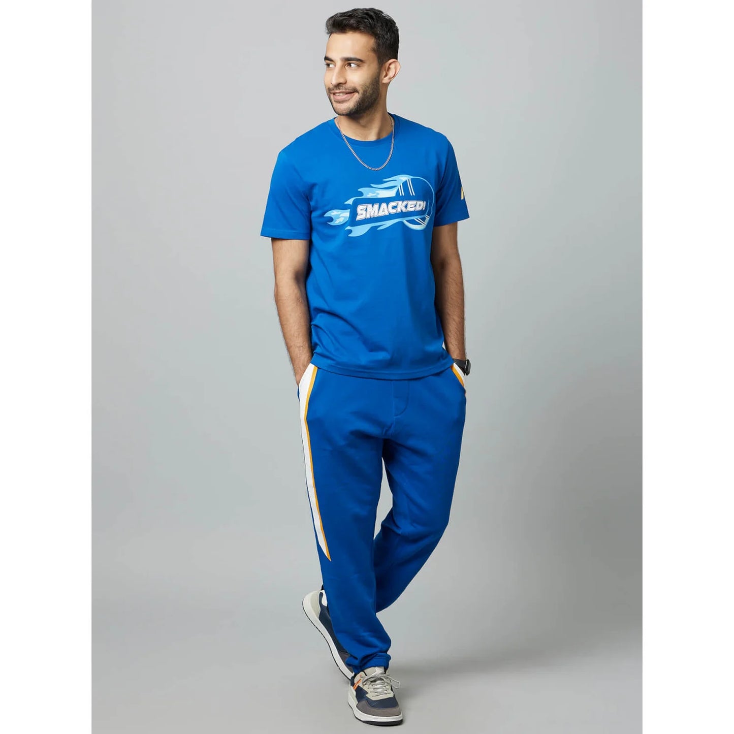 Mumbai Indians - Navy Blue Graphic Cotton T-shirt