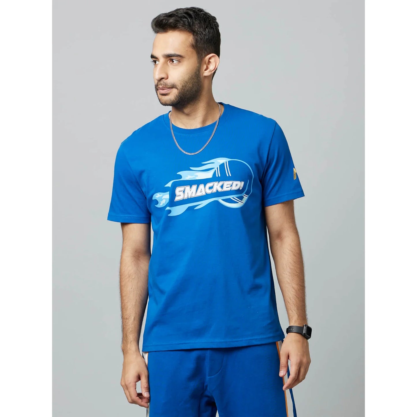 Mumbai Indians - Navy Blue Graphic Cotton T-shirt