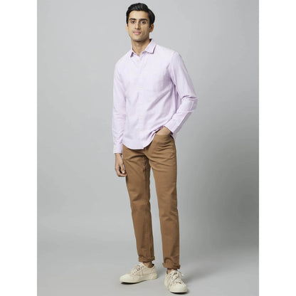 Lavender Solid Cotton Shirt