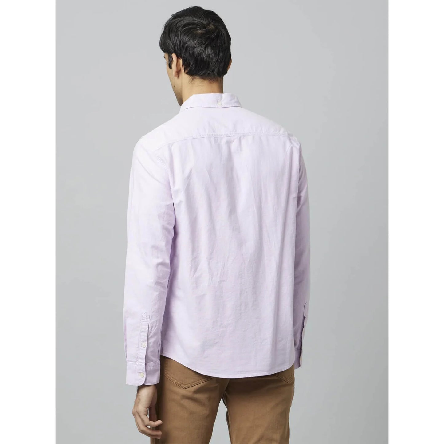 Lavender Solid Cotton Shirt