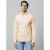Celio* Solid Regular Fit Cotton Peach Shirt
