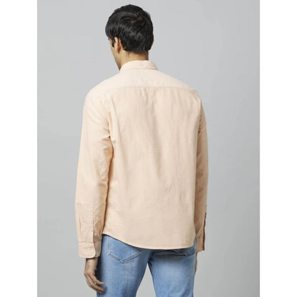 Peach Solid Cotton Shirt