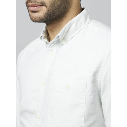 White Solid Cotton Shirt