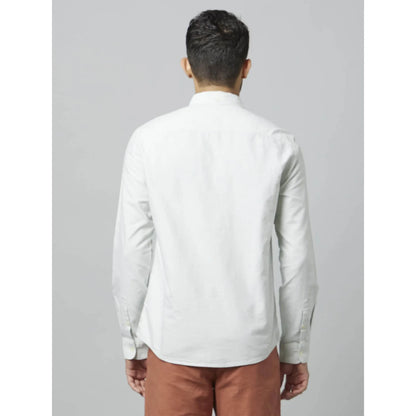 White Solid Cotton Shirt