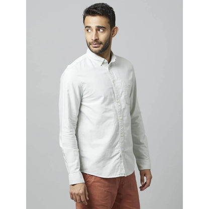 White Solid Cotton Shirt