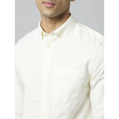 Yellow Striped Cotton Shirt