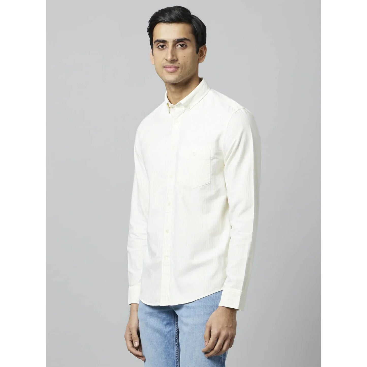 White Striped Cotton Shirt