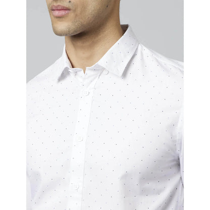 White Pin-Dot Cotton Shirt