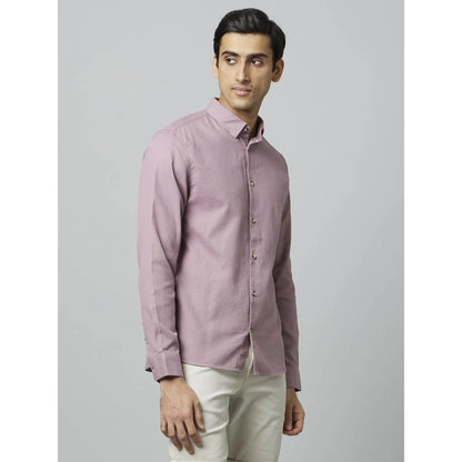 Pink Solid Cotton Shirt