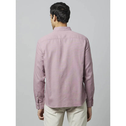 Pink Solid Cotton Shirt