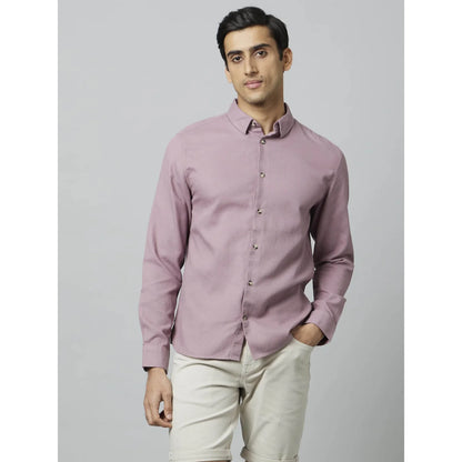 Pink Solid Cotton Shirt