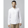Celio* Solid Regular Fit Linen White Shirt