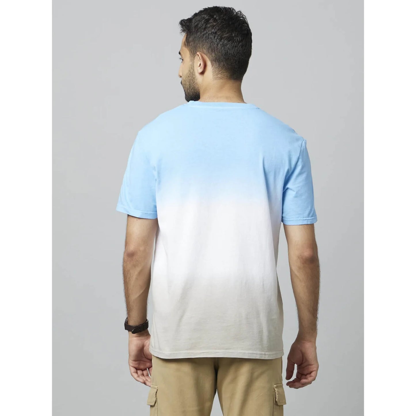 Blue Ombre Cotton T-shirt