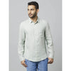 Celio* Solid Regular Fit Linen Green Shirt