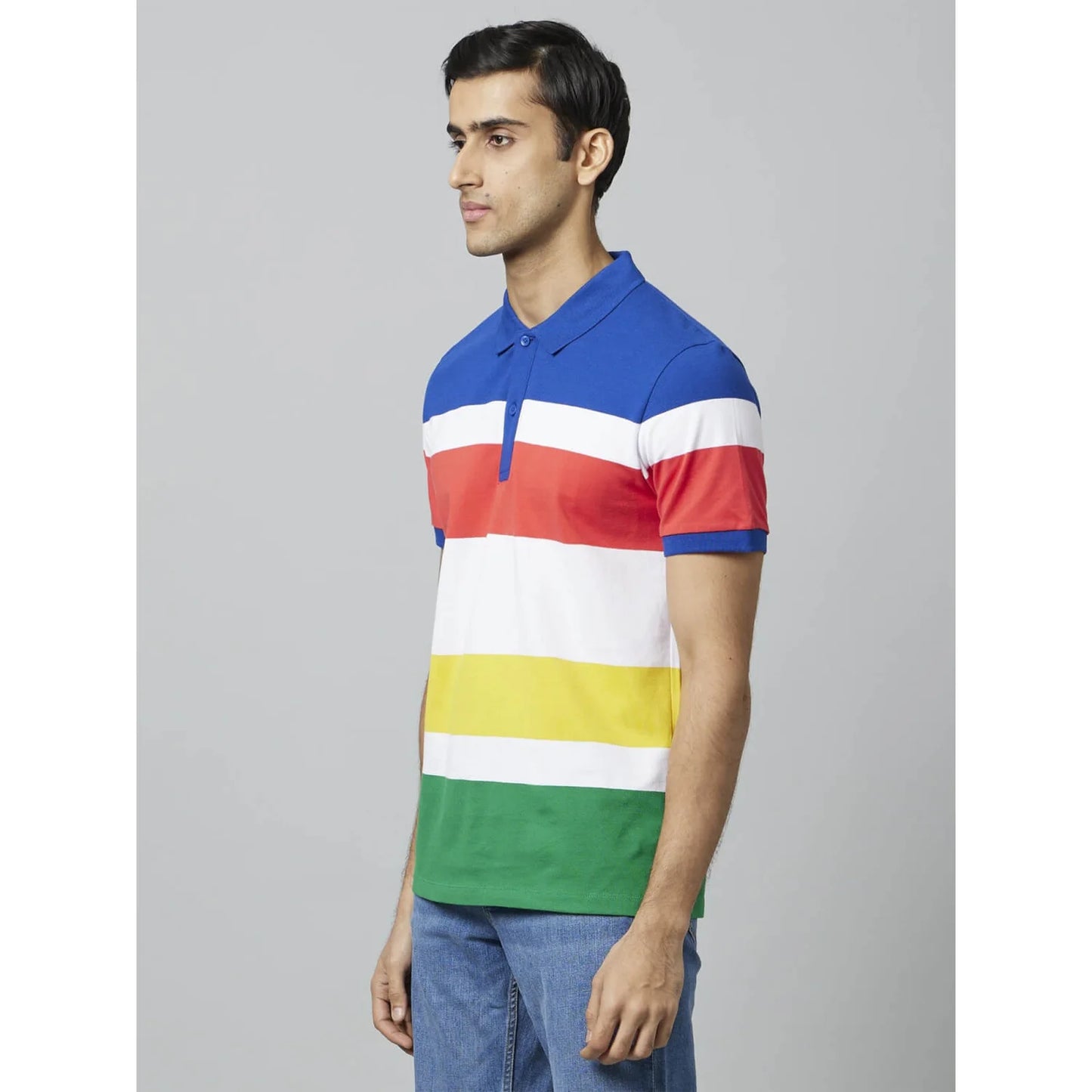 Multi Striped Cotton Polo