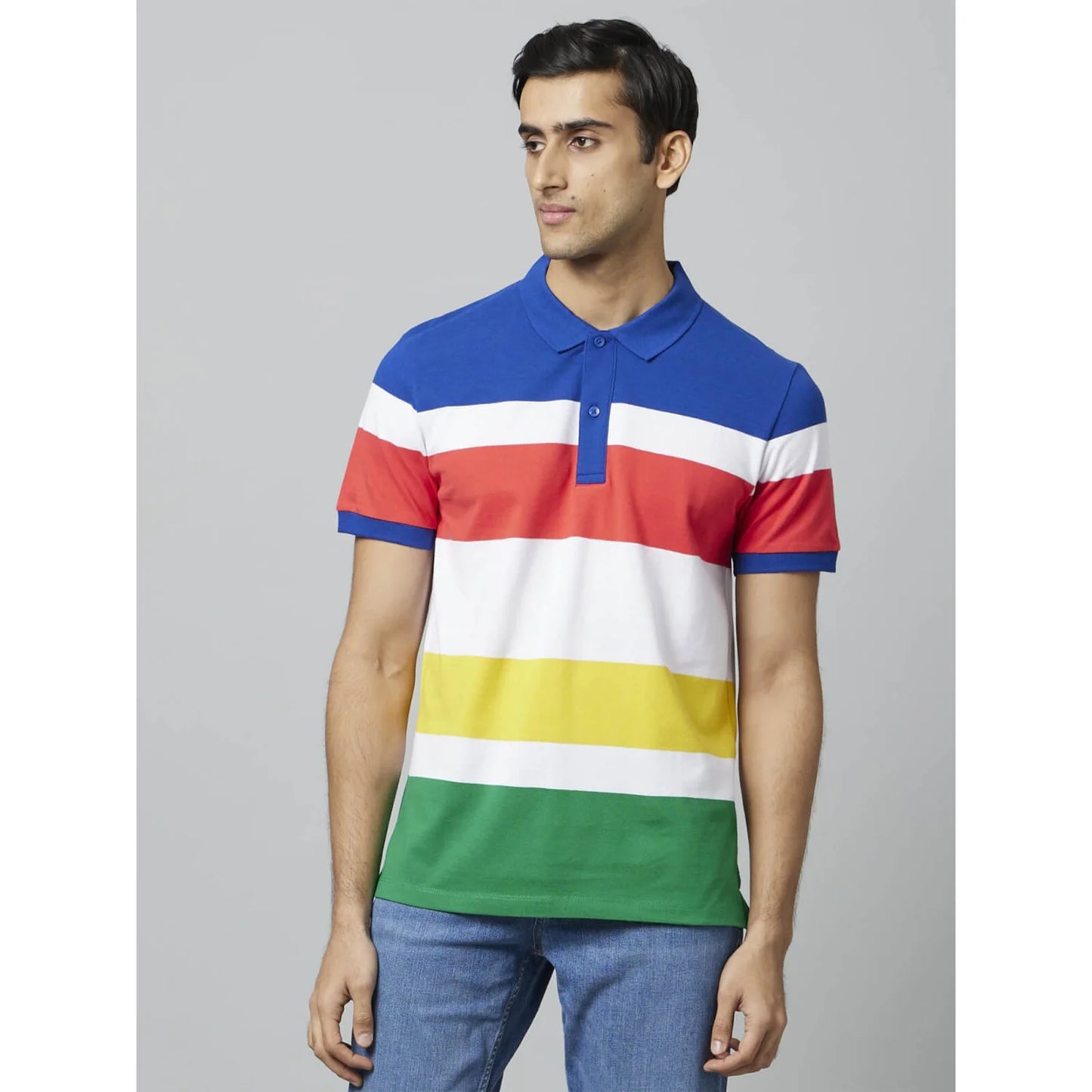 Multi Striped Cotton Polo