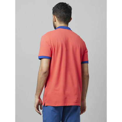 Celio* Solid Regular Fit Cotton Red T-Shirt