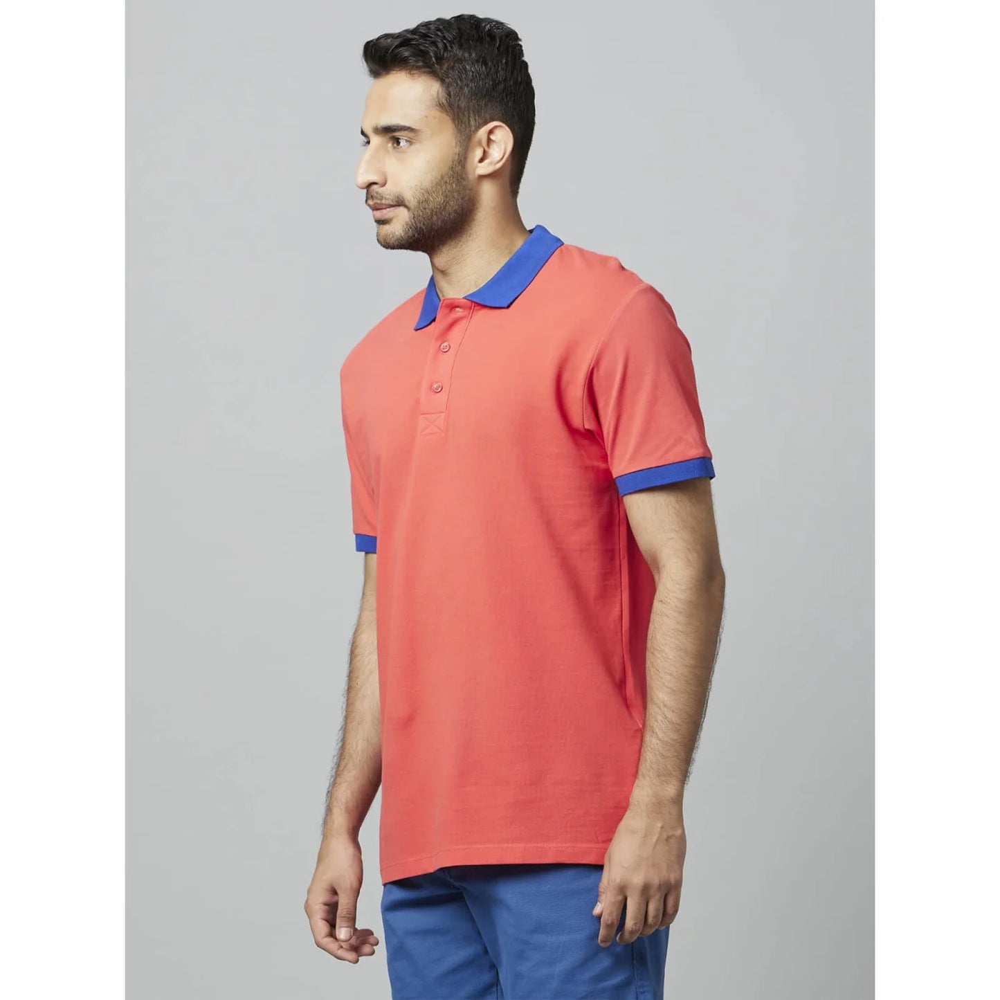 Celio* Solid Regular Fit Cotton Red T-Shirt