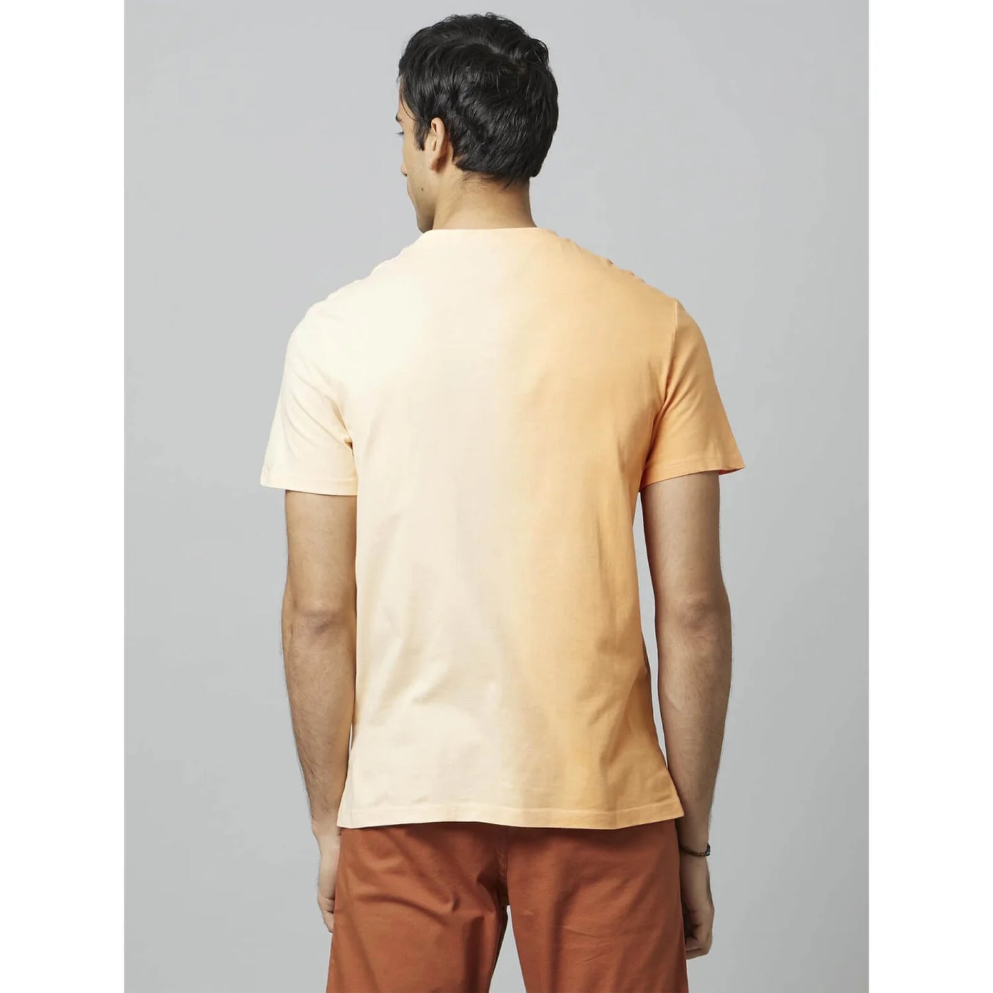 Orange Graphic Printed Cotton T-shirt