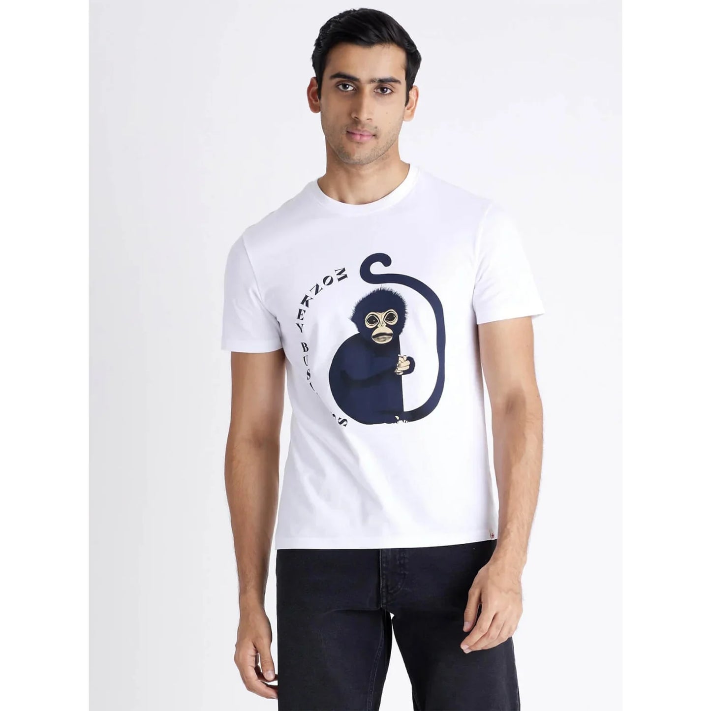 White Graphics Cotton T-Shirt