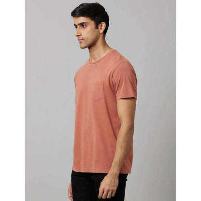 Rust Solid Cotton T-Shirt