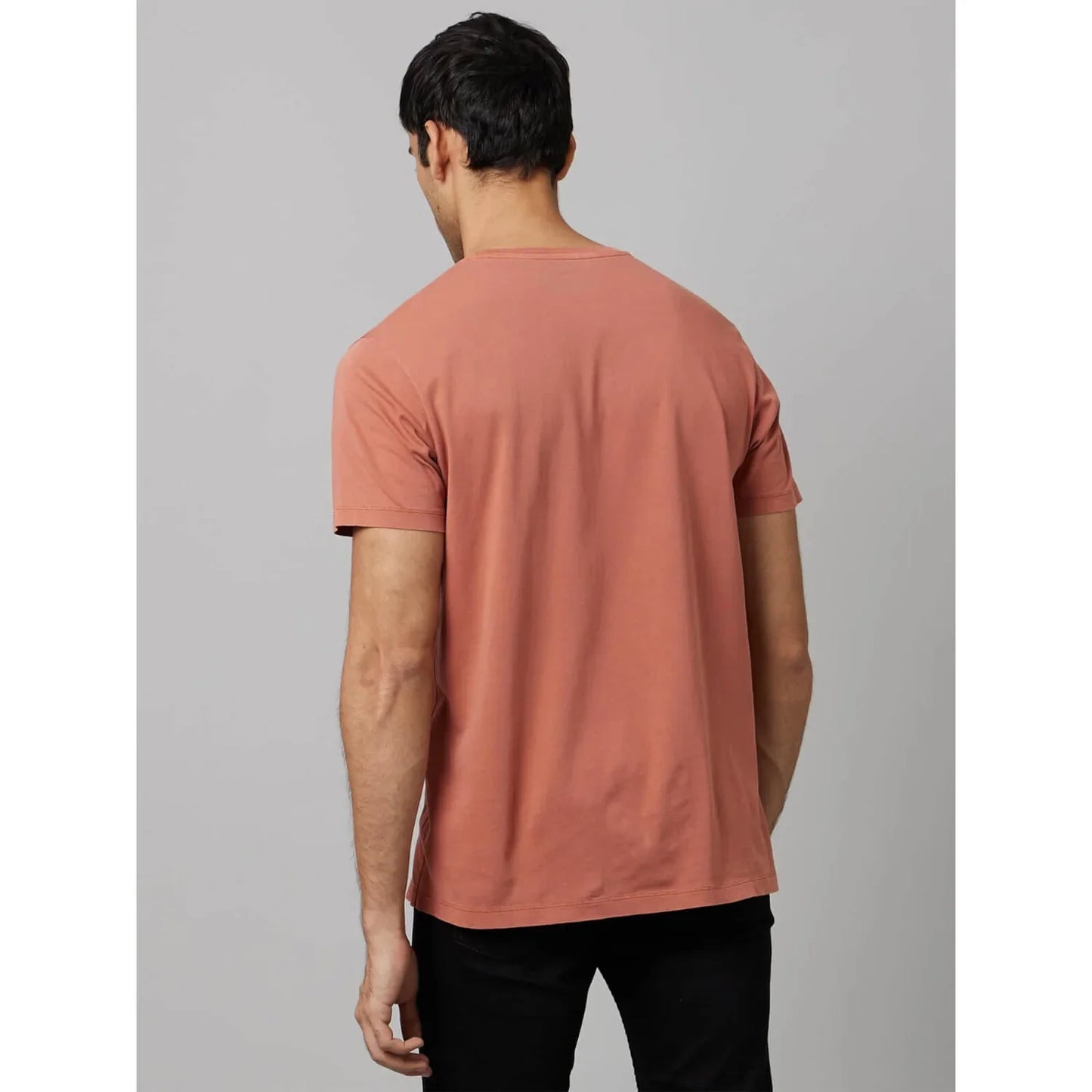 Rust Solid Cotton T-Shirt