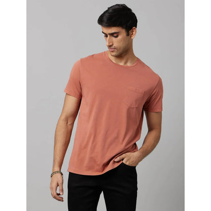 Rust Solid Cotton T-Shirt